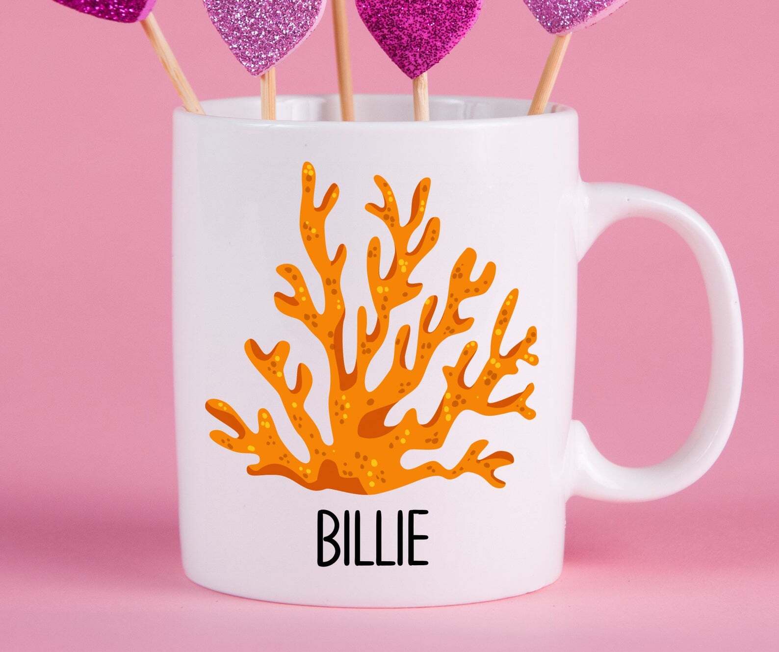 Personalized Coral Mug Coral Gift Ideas Coral Cup Gifts For Coral Lovers Coral
