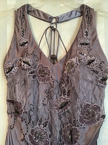 Sue Wong Nocturne 100% Lavender Silk Intricate Detailed Gown Size 12 - Picture 3 of 18
