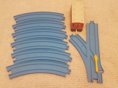 Thomas Trackmaster Blue Track Pieces Curved Lane Changer Annie Tomy Lot