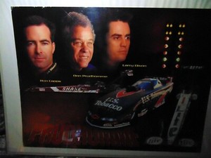 VINTAGE 1990S SNAKE RACING POSTER FROM SNAKE RACING AUTOGRAPHED BY DON PRUDHOMME