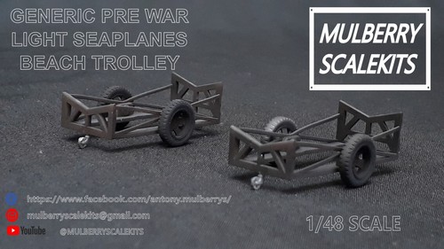 1/72 GENERIC 2X BEACHING TROLLEY FOR DISPLAY SEAPLANE MULBERRY SCALE KITS - Imagen 11 de 11