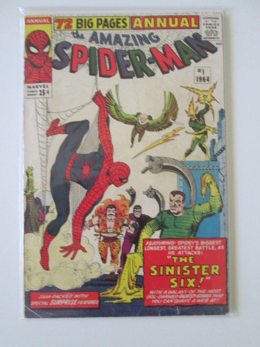Amazing Spiderman Annual #1 1964 Sinister Six UNGRADED GREAT COPY