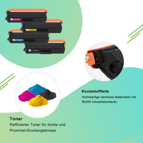 3x Toner TN426C TN426M TN426Y Compatible with Brother HL-L8360 CDW MFC-L8900 CDW - Afbeelding 4 van 12
