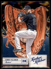 2019 Leather & Lumber BLUE Corey Kluber Cleveland Indians #38 16/25