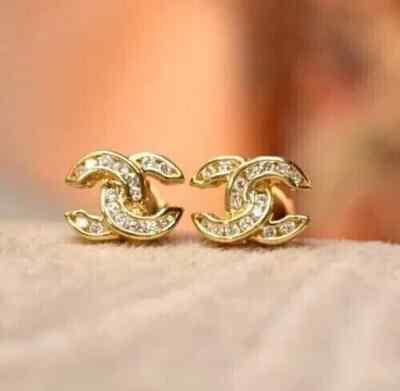 1.40Ct Round Cut Lab-Created Diamond Women's Stud Earrings 14K Yellow Gold Over
