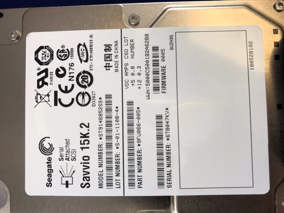 Seagate 146GB 2.5" Hard Drive Savvio 15K.2 ST9146852SS SAS 2 Enterprise - Image 3 of 3