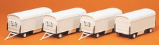 Preiser 20006 Circus Equipment Trailers (4) Unpainted Kit HO