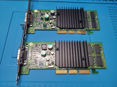 HP Nvidia Quadro4 NVS 200, 64MB SDRAM, AGP Graphics Cards. (319627-001) x2