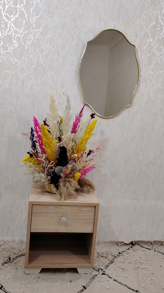 Italian Wavy Mirror Italian Curved Gold Brass Mirror Irregular Bathroom ...