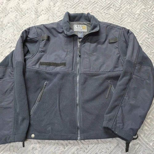 5.11 Tactical Series Fleece Jacket Mens M Navy Blue Full Zip Duty Patrol Uniform video thumbnail