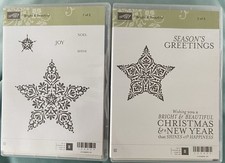 Stampin' Up  Bright  Beautiful 1 2 Rubber stamp set New Stars, Christmas