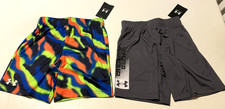 Boys Under Armour Shorts NEW size 7 lot of 2 pair retail 24.00 / 20.00