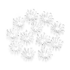 100Pcs 13Mm Flower Bead Caps Metal Iron Spacer Beads End Caps for Jewelry Making