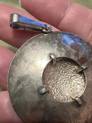 Modernist Brutalist Danish Silver Necklace Pendant by Hermann Siersbol - Picture 8 of 14