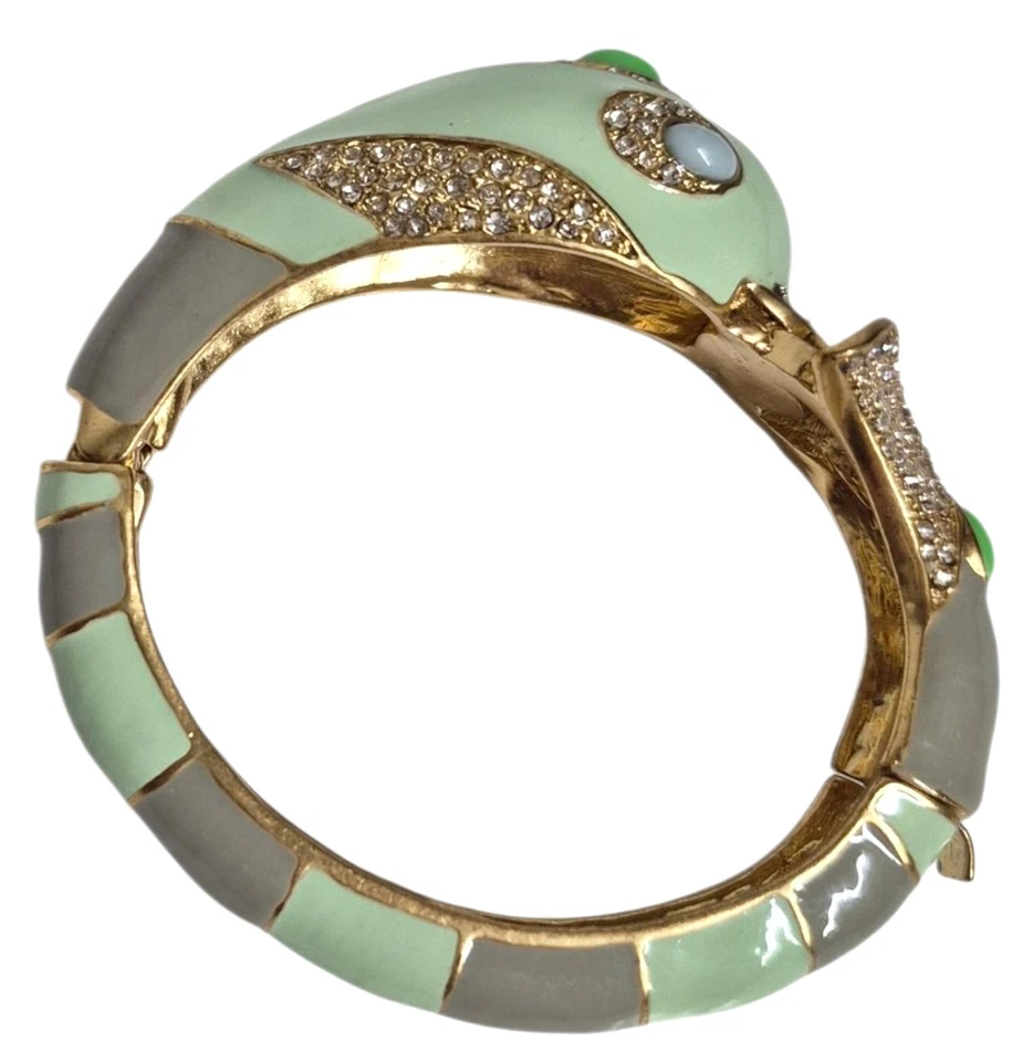 Brazalete Brazalete J.Crew Esmaltado Pavé Delfín Multicolor Oro Claro Buey Latón Foto 3 de 4