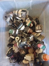 HUGE Lot Allen Bradley Idec Cutler ECT Industrial Push Buttons Knobs Lights