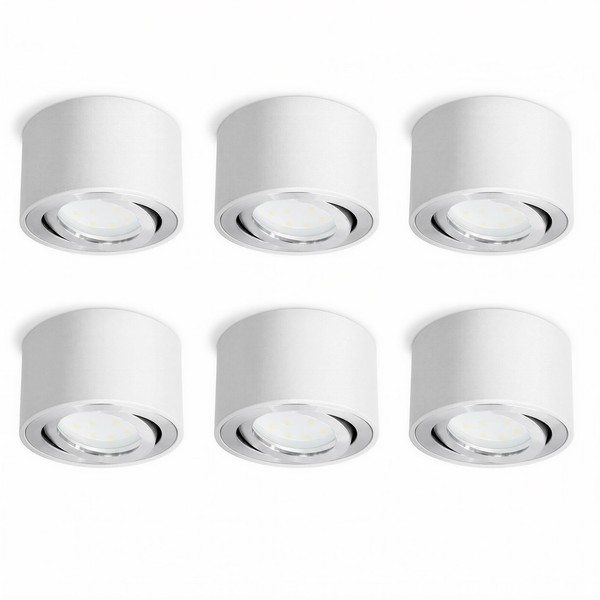 6X CELI-1W Ausbauspot Schwenkbar Weiß Led Lampe 2W Warmweiß Strahler Deckenlampe-image