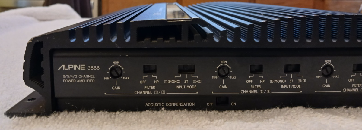 Old School Alpine 3566 Sound Quality 6 Channel Amp Made in Japan