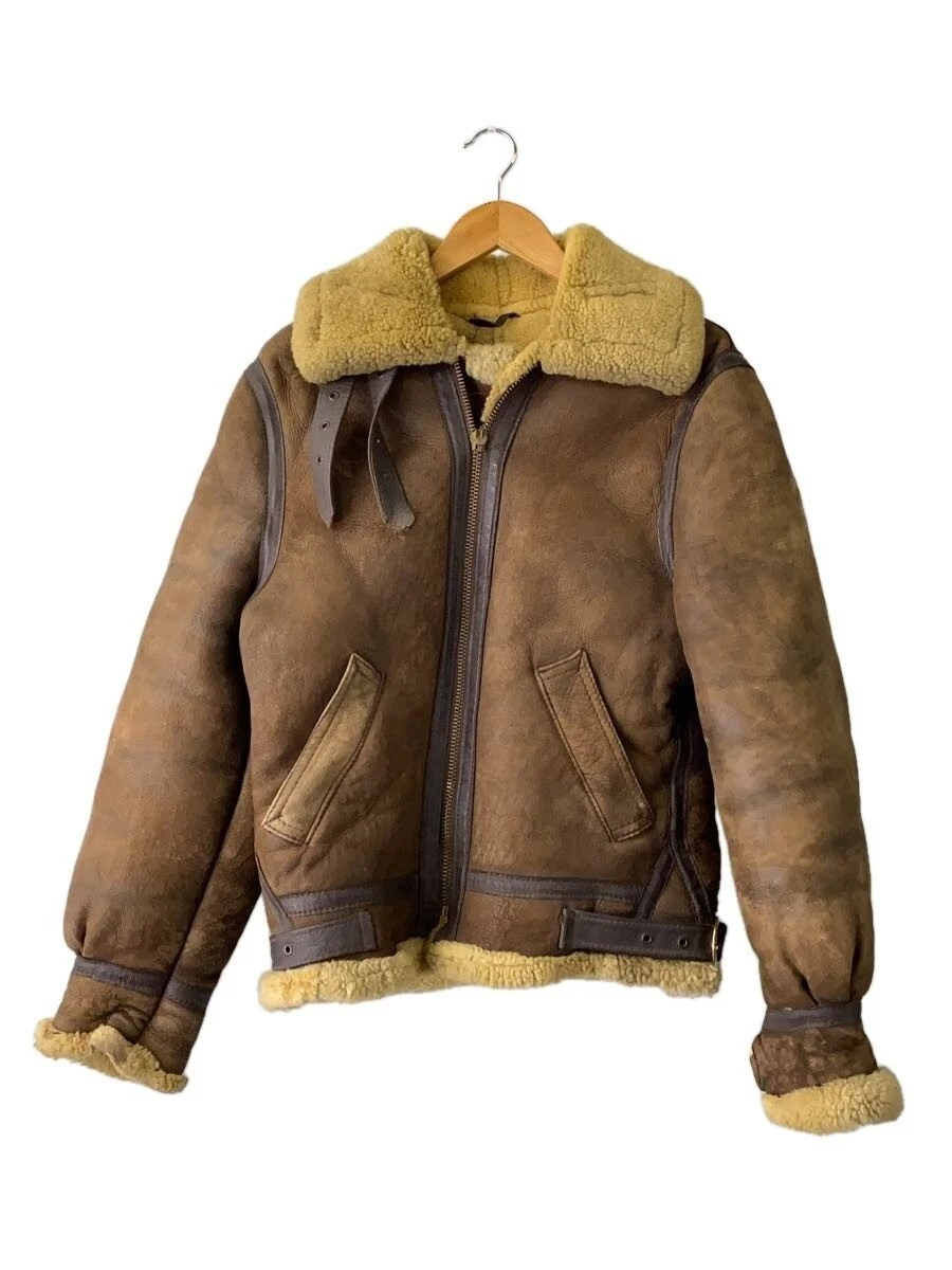 Chaqueta Schott USA con cuello individual 36 cuero marrón