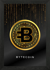 bytecoin cryptocurrency Framed Wall Art Poster Canvas Print Picture