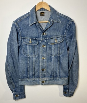 Vintage 70s 80s Lee Riders Denim Trucker Jacket PATD-153438 USA Made Size Small