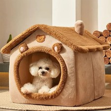 Foldable Pet House Bed for Cats  Small Dogs   Removable Washable Cat Cave Sofa.