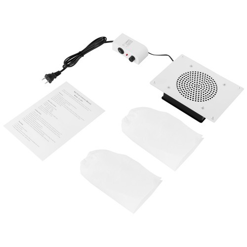 110V White Table Embedded Nail Vacuum Cleaner Desktop Nail Dust Collector