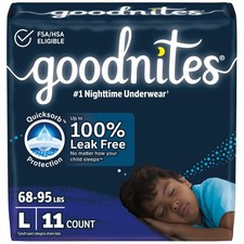 Goodnites Boys' Nighttime Bedwetting Underwear, Size Large, Multi-colored