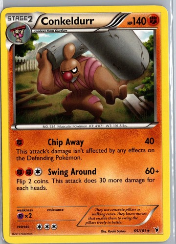 Conkeldurr 65/101 Rare Noble Victories Pokemon Lightly Played