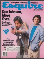 ESQUIRE Bob Greene Don Johnson Garrison Keillor William F Buckley Jr ++  7 1986