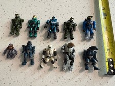 Nice Lot of 10 Mega Bloks Halo Soldiers & Ali...