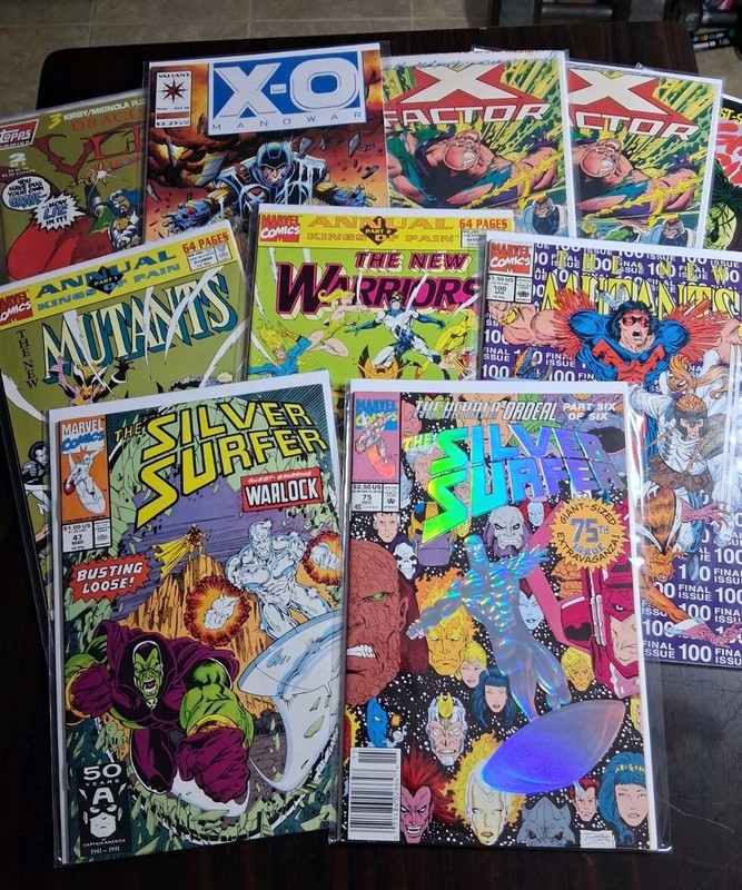 Lot of 10 Marvel Comic Books Mixed - Silver Surfer - X Factor - Ghost Rider