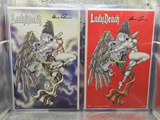 Lady Death Gallery #1 Paramour Edition 2 Book Set By Harrigan Signed By Pulido