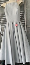 PALE ICE BLUE FIT AND FLARE CHI CHI LONDON BROOKLYN MIDI DRESS NEW 12