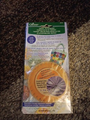 Clover #8701- ''Quick'' YO-YO MAKER ~ Size Large 1-3/4 in./45mm NEW Sealed In Pkg