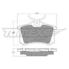 Satz Bremsbeläge Bremsklötze hinten für Citroen C3 2 SC SH DS3 SA | 24509133