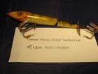 VINTAGE CUSTOM MUSKY SKITTER WOOD SURFACE FISHING LURE NICE