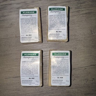 klorane Mango Solide Shampoo Shampooing Bar A La Mangue Travel Size 4x