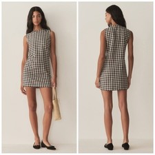 DÔEN Coralie Dress Black Gingham Sleeveless Mini Dress Size 4