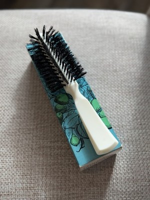 Vintage Fuller #531 Black Nylon Bristle Comb Half Round Brush Hairbrush Box