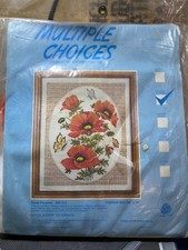 VINTAGE Multiple Choices "Giant Poppies" Needlepoint kit #01-315