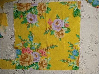 REMNANTS Victoria Findlay Wolfe Mostly Manor ''Elise'' Yellow Rose Cotton Fabric