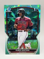2023 Bowman Chrome Sapphire Aqua Ruben Santana #BCP-42 12/55 Arizona NM
