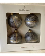 Hearth & Hand Magnolia Galvanized Ornament Set Of 4