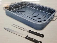 Roaster Rack & Carving Set - Kitchen Worthy - New