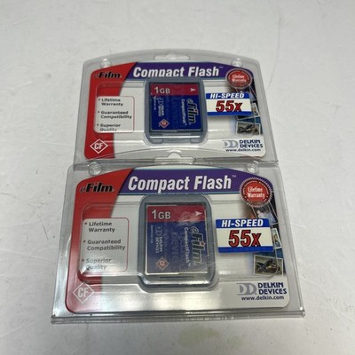 2 Delkin Devices eFilm 1GB CompactFlash CF Memory Card DDCFLS2-1GB