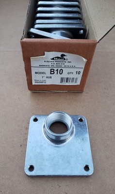   (Qty 10) NEW 1'' B10 MIDWEST CONDUIT HUB Electric Meter Box Pedestal Can 