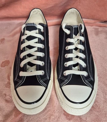 Converse Chuck 70 Vintage Wide - Black/Black/Egret (Wide Fit / Size 7) A10358C - Image 1 of 4