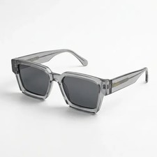 Trendy Square Sunglasses for Men Women Fashion Thick Rectangle Sun Glasses UV...