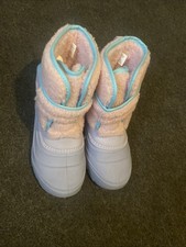 Ozark Trail Kids Snow Boots Waterproof Pink Purple Blue - Size big kid 2